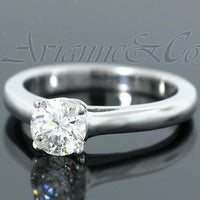 Thumbnail for Platinum Diamond Solitaire Engagement Ring 0.79 Ctw