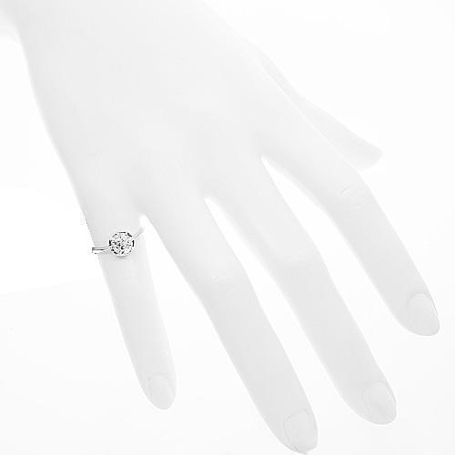 Platinum Diamond Solitaire Engagement Ring 0.92 Ctw