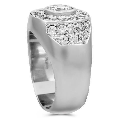 Platinum Mens Diamond Ring 3.75 Ctw