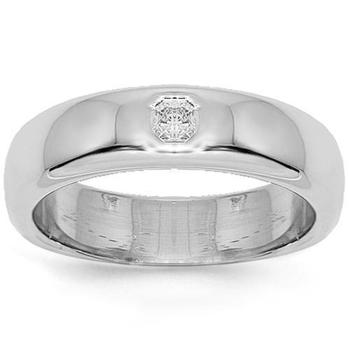 Platinum Mens Diamond Wedding Ring Band 0.30 Ctw
