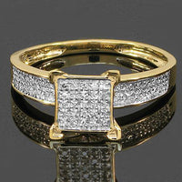 Thumbnail for Yellow 10K Yellow Solid Gold Diamond Wedding Ring Band Set 0.50 Ctw