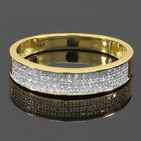 Thumbnail for 10K Yellow Solid Gold Diamond Wedding Ring Band Set 0.50 Ctw (Copy)