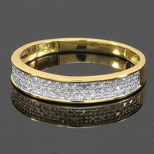 Yellow 10K Yellow Solid Gold Diamond Wedding Ring Band Set 0.50 Ctw