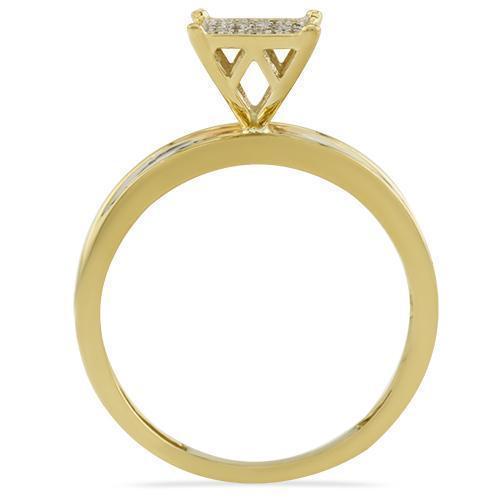 Yellow Diamond Wedding Band Set 10K Yellow Gold 0.47 Ctw