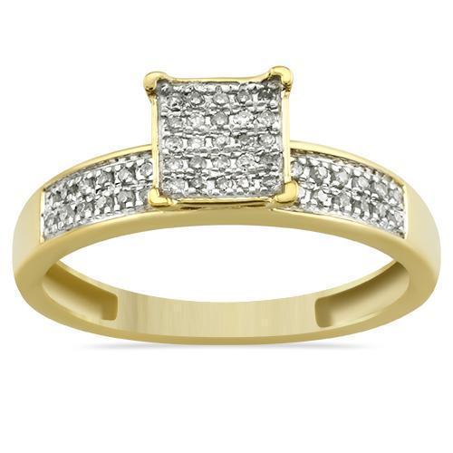 Yellow Diamond Wedding Band Set 10K Yellow Gold 0.50 Ctw