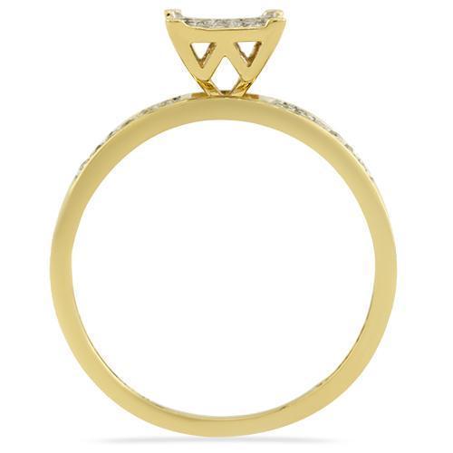 Yellow Diamond Wedding Band Set 10K Yellow Gold 0.50 Ctw