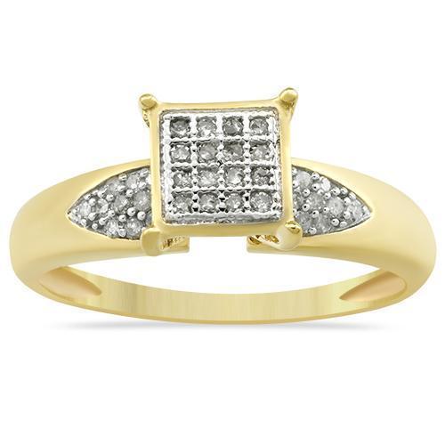 Yellow Diamond Wedding Band Set 10K Yellow Gold 0.84 Ctw