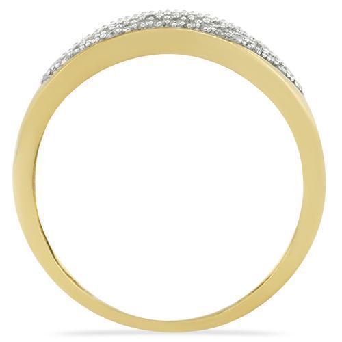 Yellow Diamond Wedding Band Set 10K Yellow Gold 0.84 Ctw