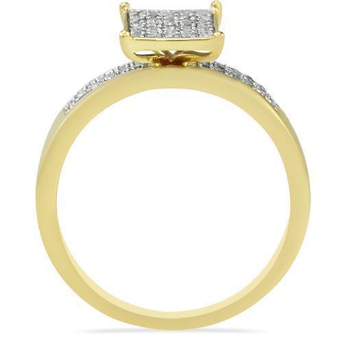 Yellow Diamond Wedding Band Set in 10K Yellow Gold 0.76 Ctw