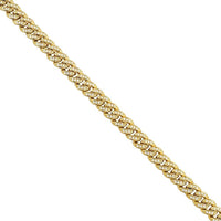 Thumbnail for Yellow Gold Plated Silver Lab Created Stones Cuban Chain 14.1 Ctw 22 Inches 9 mm