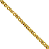 Thumbnail for Yellow Gold Plated Silver Lab Created Stones Cuban Chain 14.1 Ctw 22 Inches 9 mm