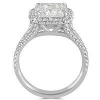 Thumbnail for Stunning 18K White Solid Gold Diamond Engagement Ring 4.42 Ctw