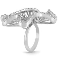 Thumbnail for Unique 18K Solid White Gold Womens Diamond Ring 2.50 Ctw