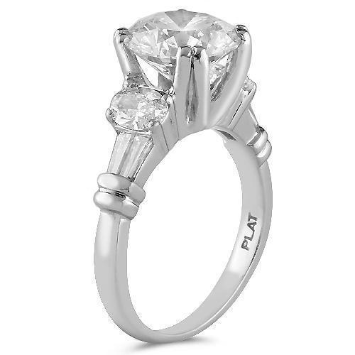 Unique Platinum EGL Certified Diamond Bridal Ring Set 5.00 Ctw