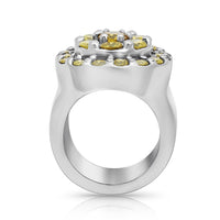 Thumbnail for 10k White Gold Yellow Diamond Ring 3.5 Ctw