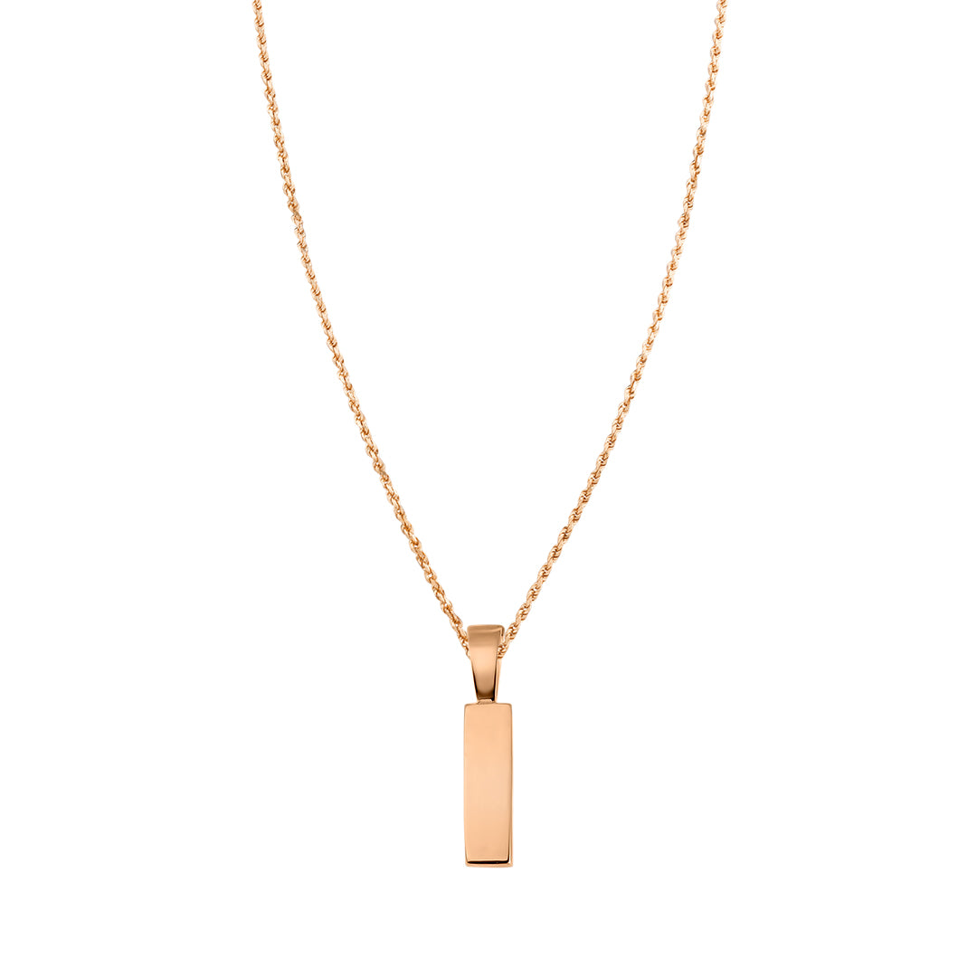 Rose Gold & Diamond Letter "I" Pendant