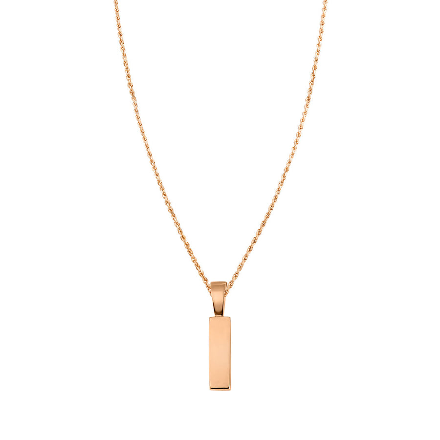 Rose Gold & Diamond Letter "I" Pendant