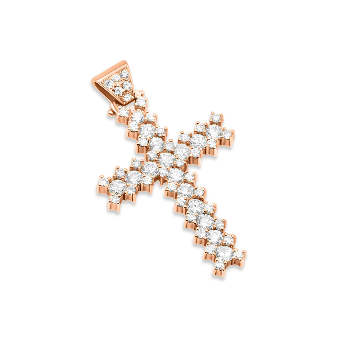 Rose Gold & Diamonds Cross Pendant