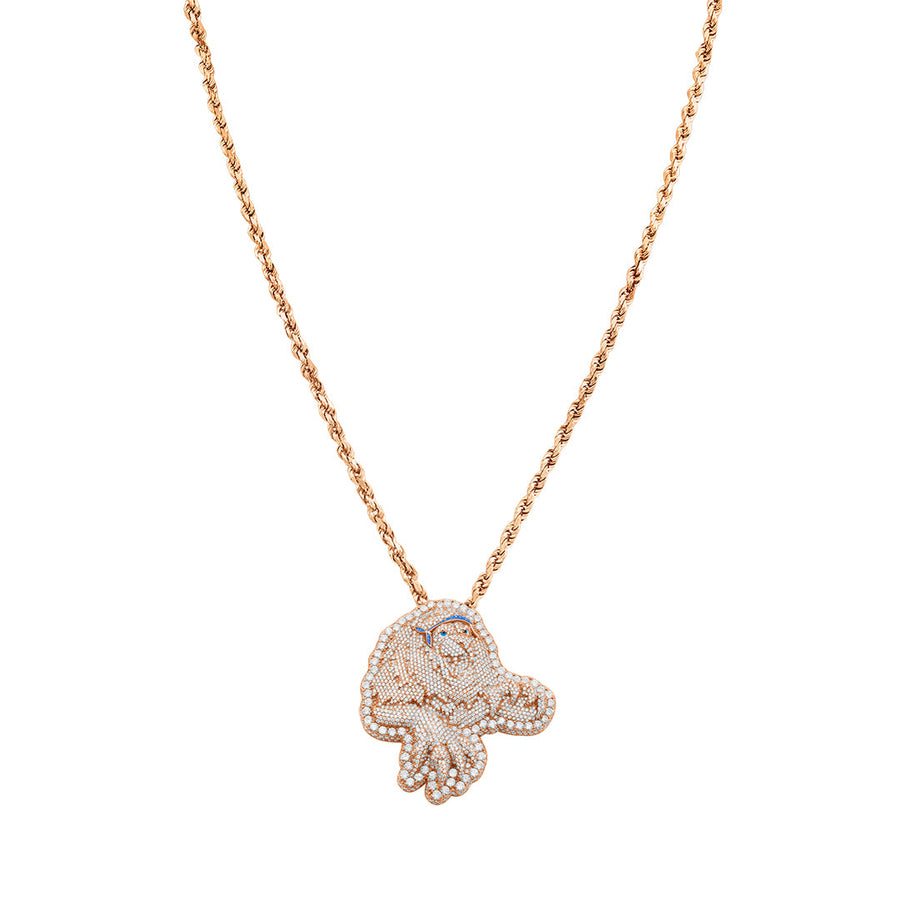 Rose Gold Lion Bandana Pendant