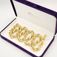Thumbnail for 14 Yellow Gold Plated Sterling Silver Lab Created Diamonds Rope Chain 26 Inches 11 mm