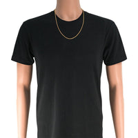 Thumbnail for 14k Yellow Gold Plated Sterling Silver Rope Chain 24 Inches 2.5 mm