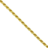Thumbnail for 14k Yellow Gold Plated Sterling Silver Rope Chain 24 Inches 3 mm