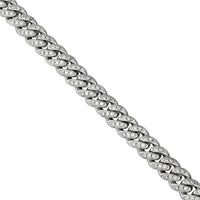 Thumbnail for 925 Sterling Silver Mens Lab Created Stones Cuban Chain 30 inches 9 mm