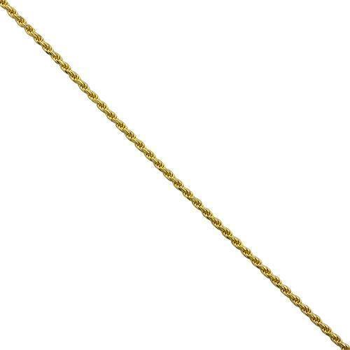 Rope Chain in 14k Yellow Gold Plated Sterling Silver 24 Inches 2.5 mm