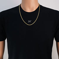 Thumbnail for Rope Chain in 14k Yellow Gold Plated Sterling Silver 24 Inches 2.5 mm