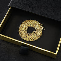 Thumbnail for Rope Chain in 14k Yellow Gold Plated Sterling Silver 24 Inches 2.5 mm