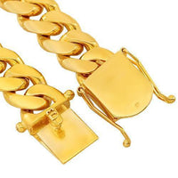 Thumbnail for Silver Mens Cuban Link Chain 390 Grams In Yellow Color