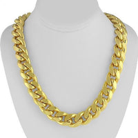 Thumbnail for Sterling Silver Yellow Gold Plated Mens Cuban Chain 32