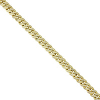 Thumbnail for Yellow 14k Gold Plated Sterling Silver Mens Lab Created Stones Cuban Chain 30 inches 8.5 mm