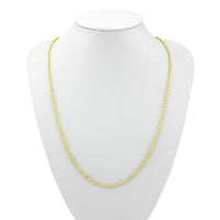 Thumbnail for Yellow 14k Gold Plated Sterling Silver Rope Chain 24 Inches 2 mm