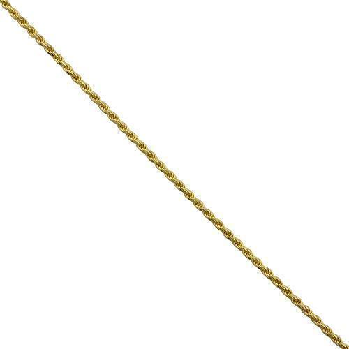 Yellow 14k Gold Plated Sterling Silver Rope Chain 24 Inches 3.5 mm
