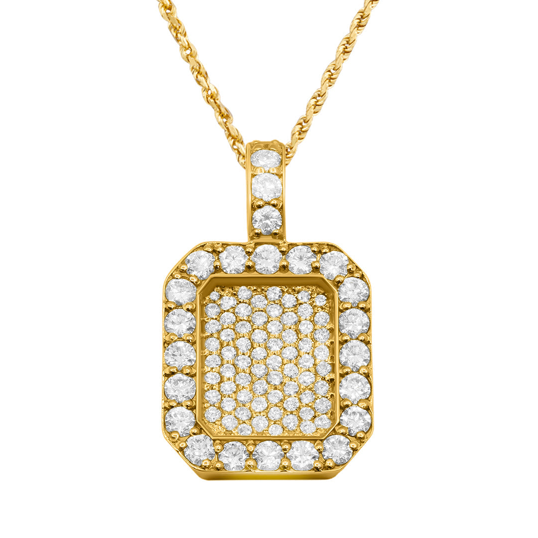 Small Diamond Octagon Pendant