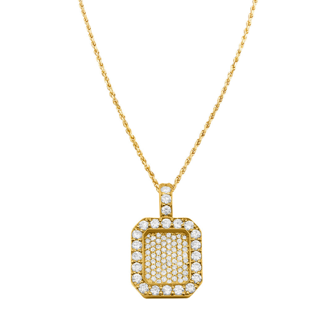 Small Diamond Octagon Pendant