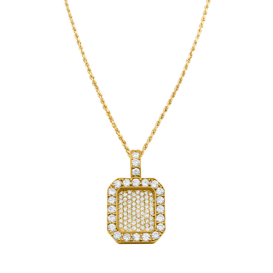 Small Diamond Octagon Pendant