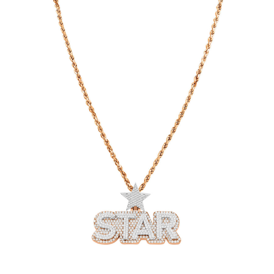 "STAR" 4 Letter Diamond Name Plate
