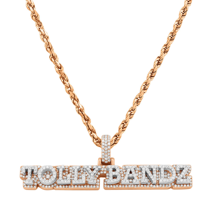 "TOLLY BANDZ" 10 Letter Diamond Name Plate.