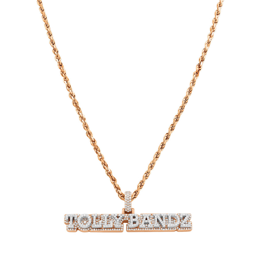 "TOLLY BANDZ" 10 Letter Diamond Name Plate.