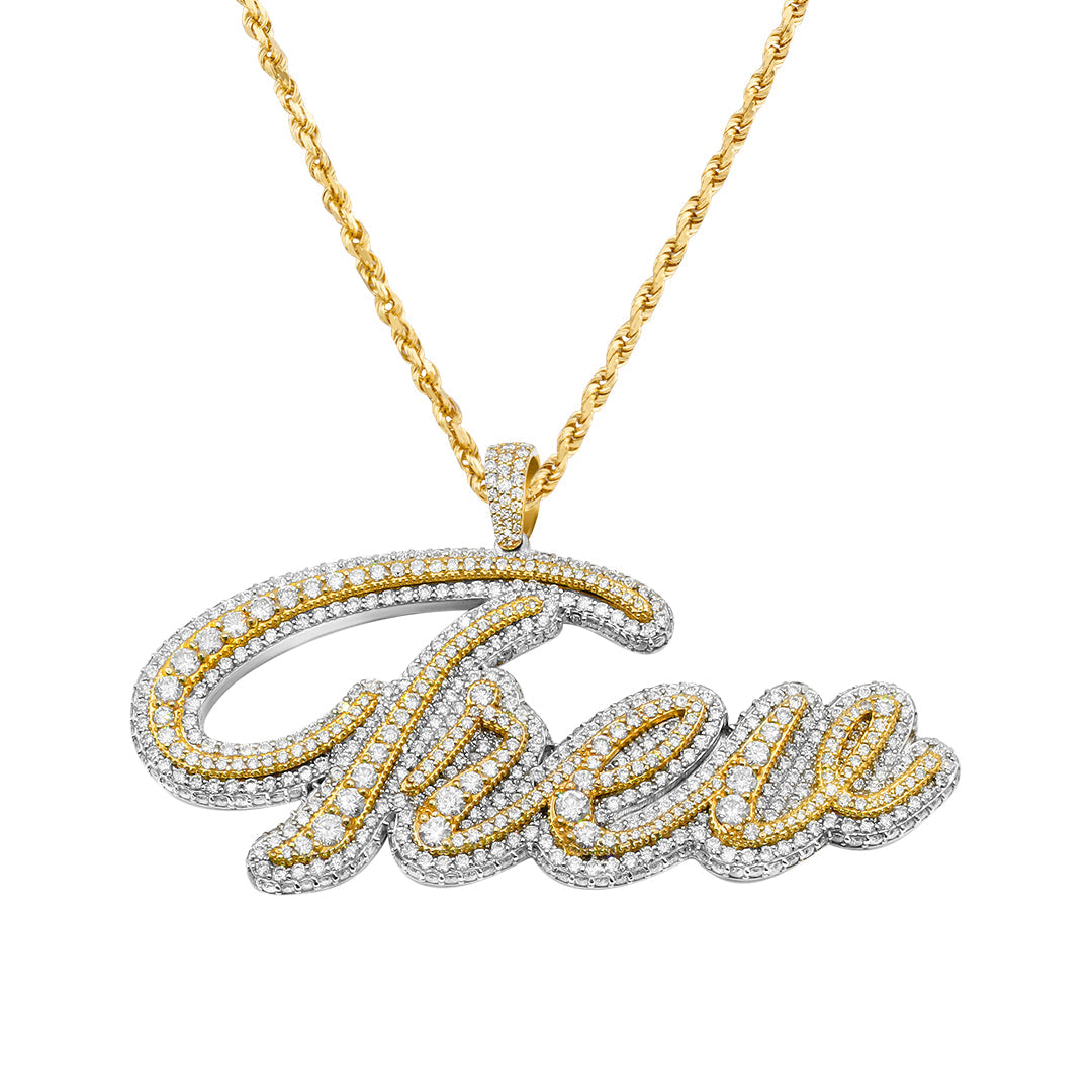 Diamond Custom Name Name Necklace Gold And Diamonds Customizable