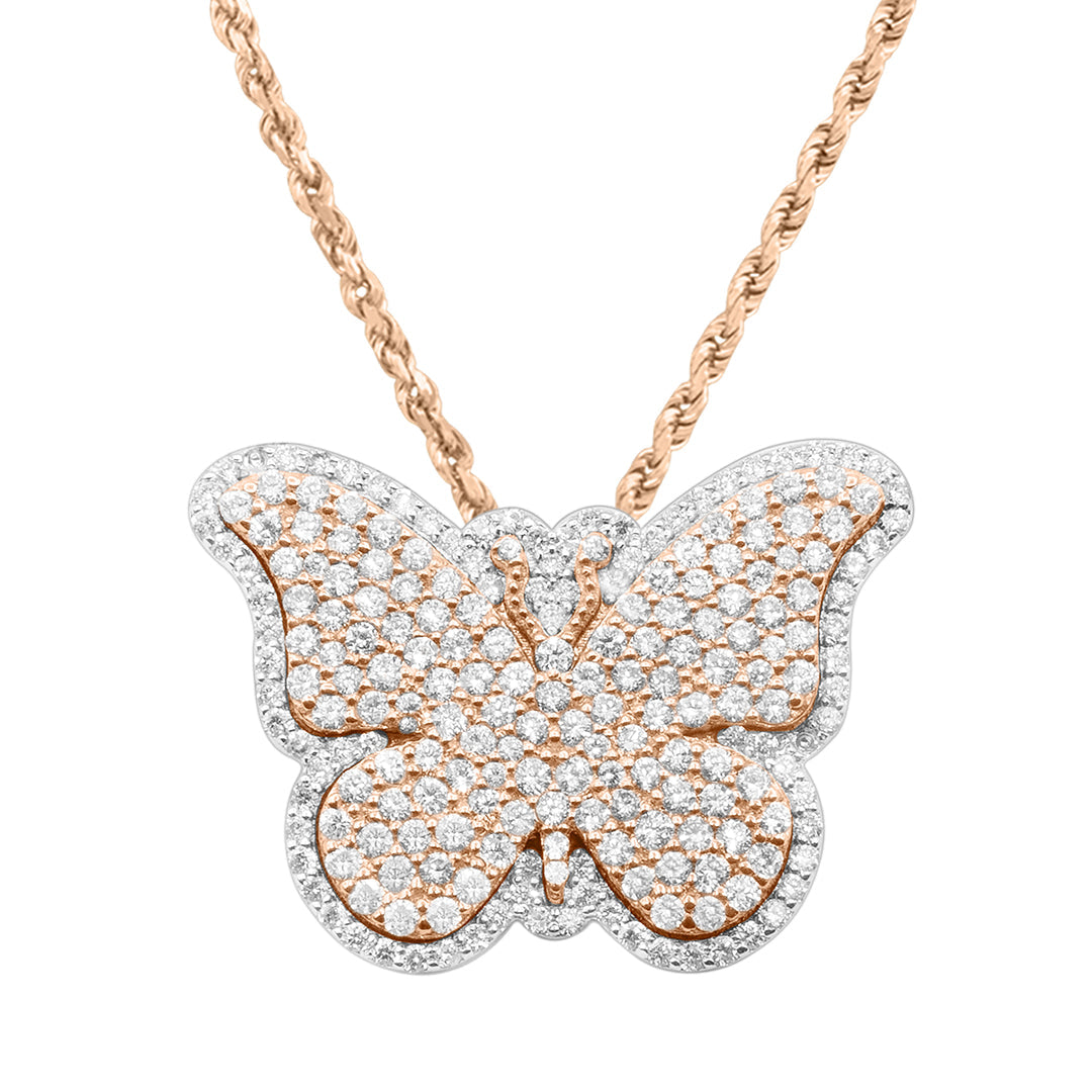 Two Toned Butterfly Pendant