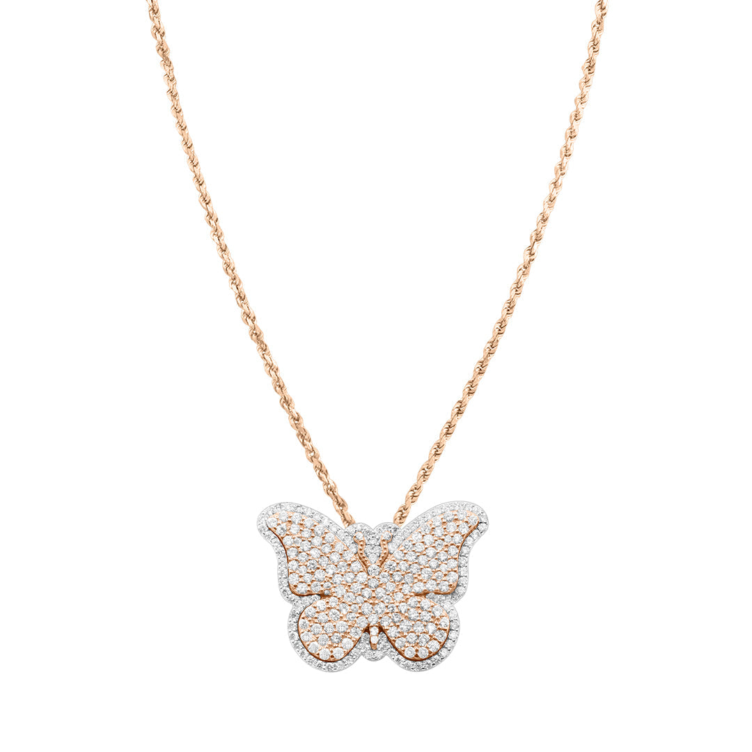 Two Toned Butterfly Pendant