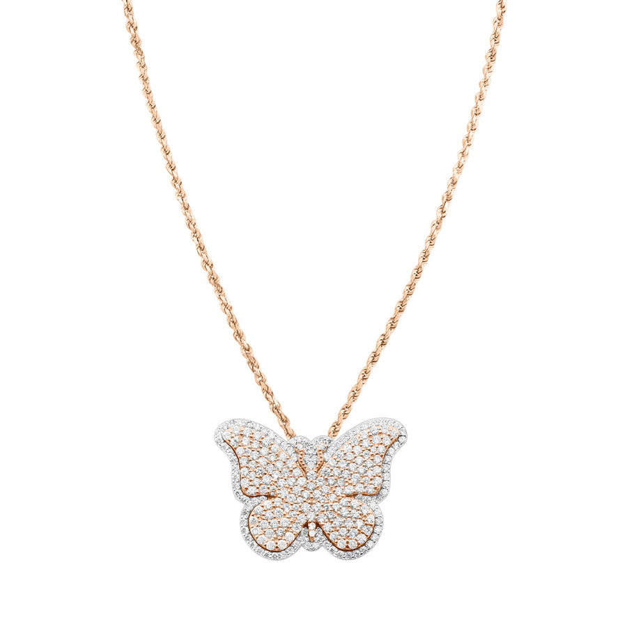 Two Toned Butterfly Pendant