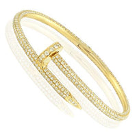 Thumbnail for 18K Solid Yellow Gold Womens Diamond Outstanding Bangle Bracelet 8.50 Ctw