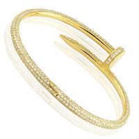 Thumbnail for 18K Solid Yellow Gold Womens Diamond Outstanding Bangle Bracelet 8.50 Ctw