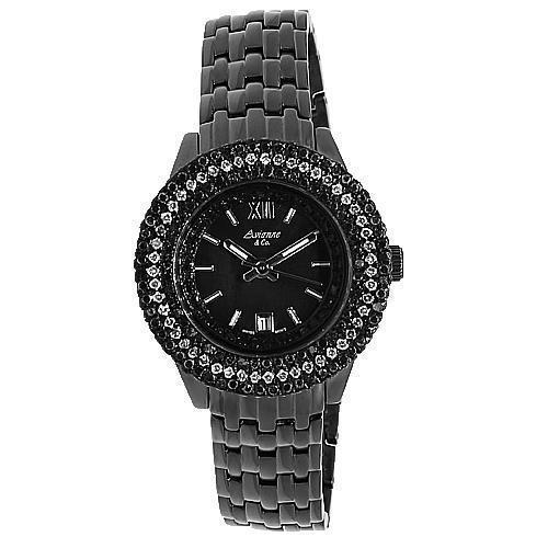 Avianne&Co Essence Collection Womens Black and White Diamond Watch 3.25 Ctw