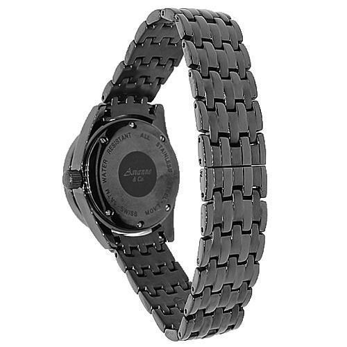 Avianne&Co Essence Collection Womens Black Diamond Watch 1.99 Ctw