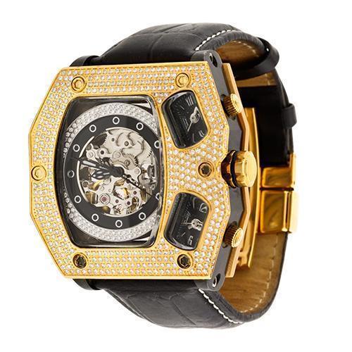 Avianne&Co. Jamison Collection Mens Diamond Watch 6.50 Ctw